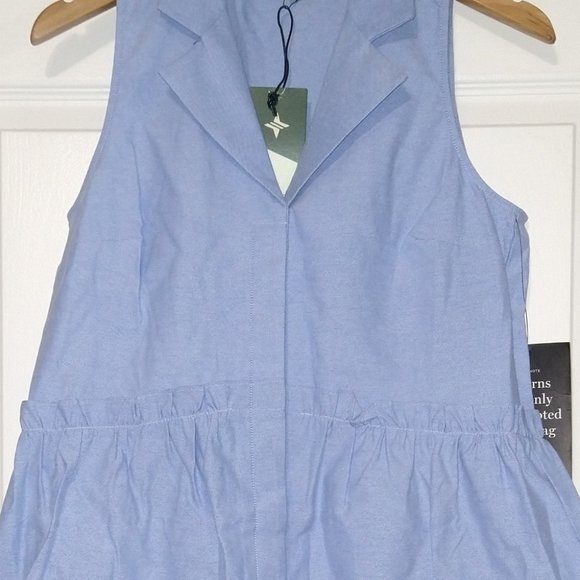 Tuckernuck Oxford Blue Sleeveless Royal Shirt Dress Medium, X-Large NWT New - Picture 7 of 9